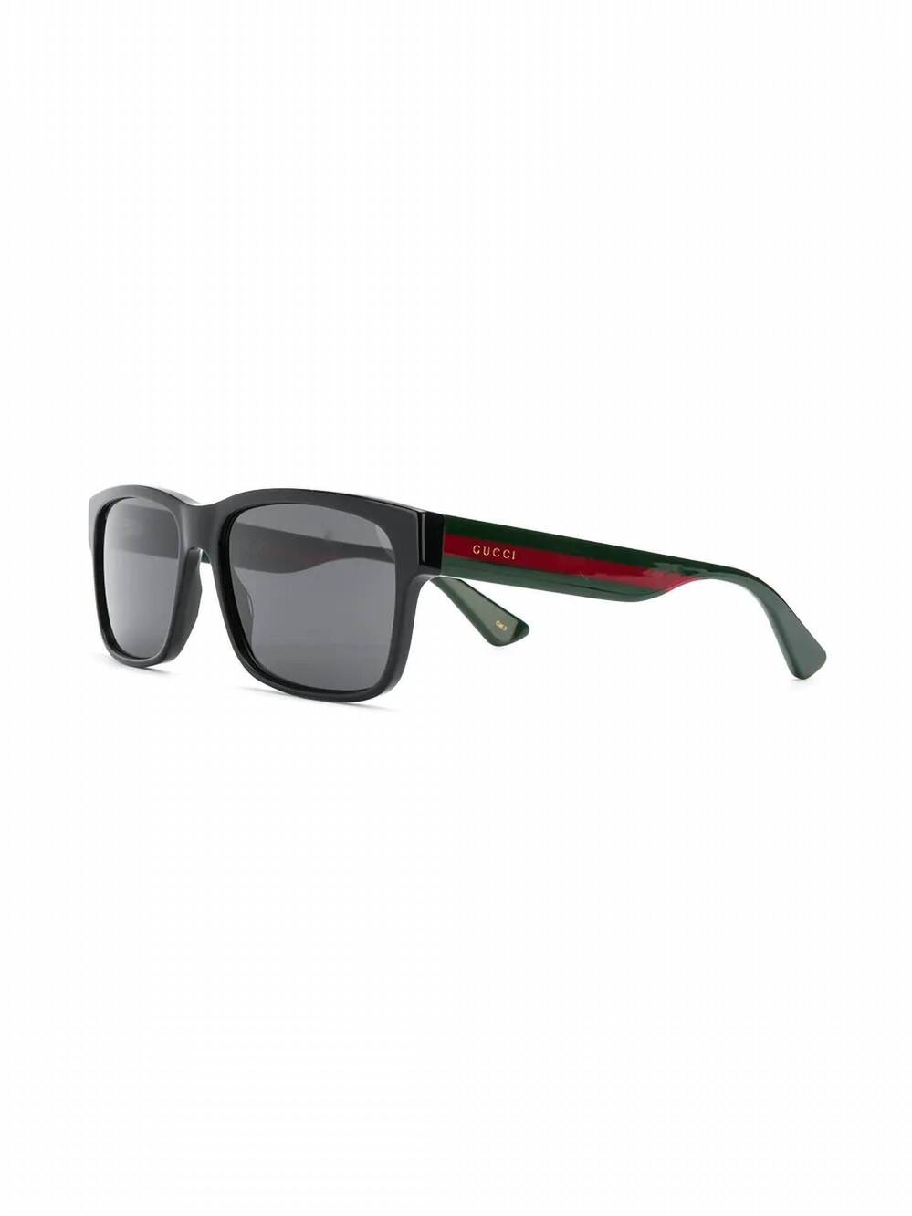 NEW GUCCI men's square style sunglasses in black